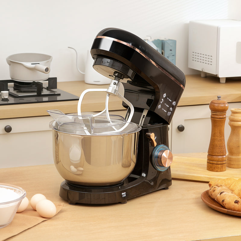 HOMCOM Electric Stand Mixer, 5L Food Mixer with Dough Hook, Whisk