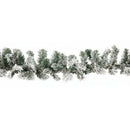 2.7m (9ft) Snow Flocked Woodcote Fir Christmas Garland