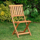 Set of 2/4 Bowness Outdoor Garden Patio Wooden Slatted Folding Chairs