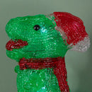 15cm Set Of 5 Battery Operated Light Up Christmas Dinosaur Ornaments With 40 Cool White LEDs
