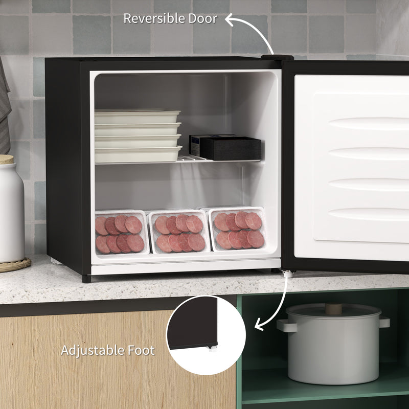 HOMCOM 35L Tabletop Freezer With Adjustable Temperature Wire Shelf