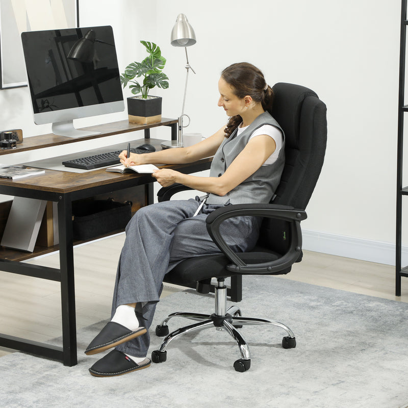 Vinsetto Office Chair for Desk, with Height Adjustable, Wheels, Black