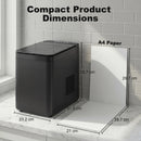 HOMCOM Countertop Ice Maker Machine Compact Ice Cube Maker With Scoop Black