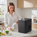 HOMCOM Countertop Ice Maker Machine Compact Ice Cube Maker With Scoop Black