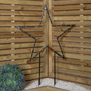 60cm Light up Dewdrop Metal Christmas Star with Garden Stake & Warm White LEDs