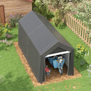 Outsunny 3 x 3(m) Portable Shed, Waterproof and Heavy Duty Dark Grey