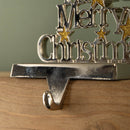 22cm Silver Christmas Stocking Hanger - We Wish You a Merry Christmas