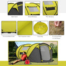 Outsunny Camping Tent Dome Pop-up Tent with Windows for 4-5 Person Yellow
