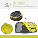 Outsunny Camping Tent Dome Pop-up Tent with Windows for 4-5 Person Yellow