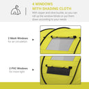 Outsunny Camping Tent Dome Pop-up Tent with Windows for 4-5 Person Yellow