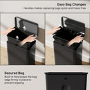HOMCOM Pedal Bin With Soft-Close Lid, 20L Kitchen Bin For Home, Matte Black