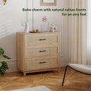 HOMCOM 3 Drawer Chest Of Drawers, Wide Storage Unit For Living Room, Oak
