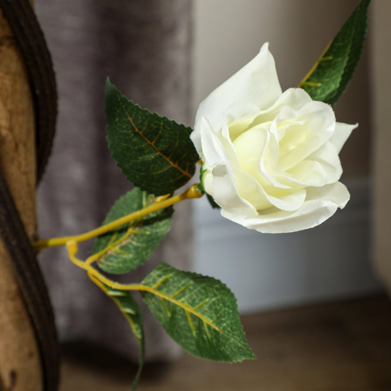 Outsunny Set of 2 90cm Artificial Rose Tree, Fake Decorative Plant