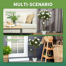 Outsunny Set Of 2 90cm Artificial Rose Tree, Fake Decorative Plant