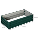 Outsunny Set of 2 Raised Garden Bed Elevated Planter Box for Flowers Green