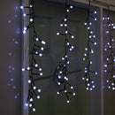 4.8m x 0.5m 425 LED Frosted Cluster Curtain Christmas Lights in White