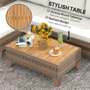 Outsunny L Shaped Garden Conversation Chaise Lounge Furniture