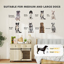 PawHut Dog Crate Furniture, Dog Cage W/ Wheels, 2 Drawers, Sliding Door, Oak