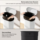 HOMCOM Slim Rectangular Pedal Bin With Soft-Close Lid, 30L Kitchen Bin Cream