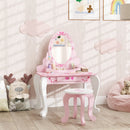 AIYAPLAY Kids Dressing Table Set, 2 PCS Children Vanity Table with Stool