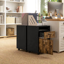 HOMCOM 60cm Filing Cabinet with Drawers and Open Shelf