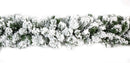 Premier 2.7m Snow Flocked Pine Christmas Garland with Glitter Finish