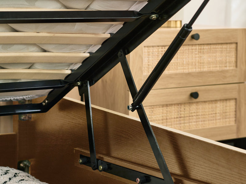 Padstow Ottoman 150Cm King Bed - Oak