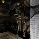 Pack of 4 5ft (150cm) Posable Full Body Halloween LED Skeleton Decoration with Movable Joints and LED Eyes