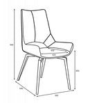 Mako Swivel Leather Effect Yellow Dining Chair