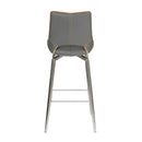 Mako Swivel Leather Effect Graphite Grey Bar Chair
