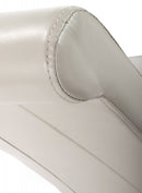 Krista Roll Back Bonded Leather Ivory Dining Chair