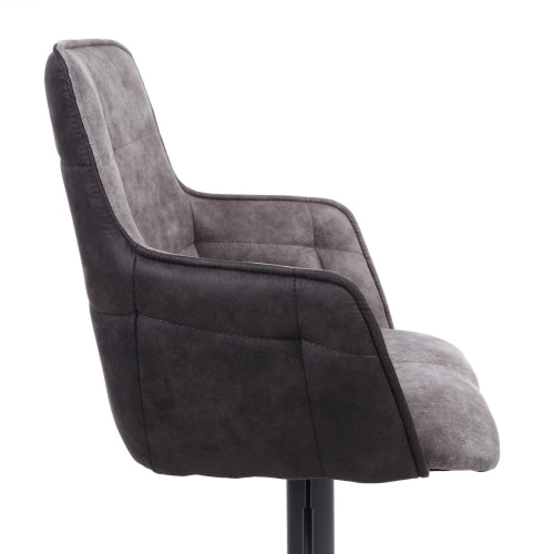 Orion Suede Effect Light Grey Bar Stool