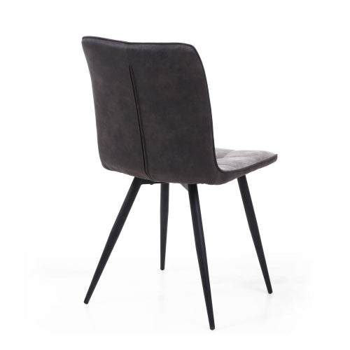 Rodeo Suede Effect Light Grey Dining Chair - Set Of 2