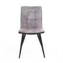 Rodeo Suede Effect Light Grey Dining Chair - Set Of 2
