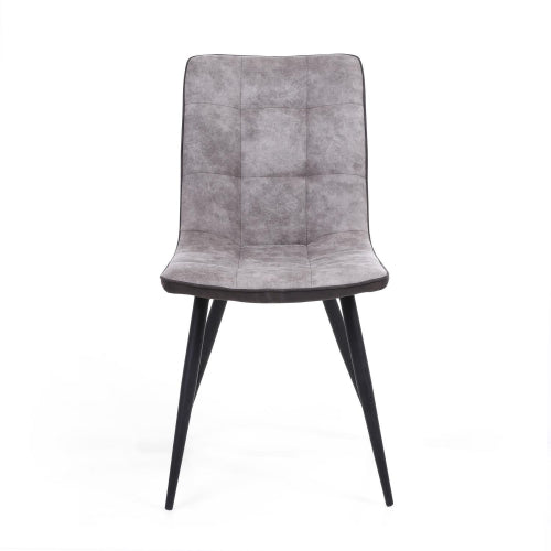 Rodeo Suede Effect Light Grey Dining Chair - Set Of 2
