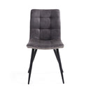 Rodeo Suede Effect Dark Grey Dining Chair