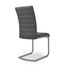 Callisto Leather Effect Grey Dining Chair