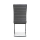 Callisto Leather Effect Grey Dining Chair