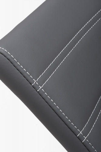 Callisto Leather Effect Grey Dining Chair