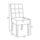 Moseley Waffle Linen Effect Steel Grey in White Legs