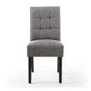 Moseley Waffle Linen Effect Steel Grey in Black Legs