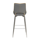 Mako Swivel Leather Effect Graphite Grey Bar Chair