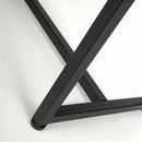 Archer Leather Effect Grey Bench