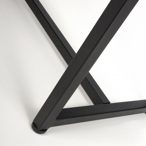 Archer Leather Effect Grey Bench