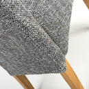 Karta Scroll Back Tweed Grey Dining Chair