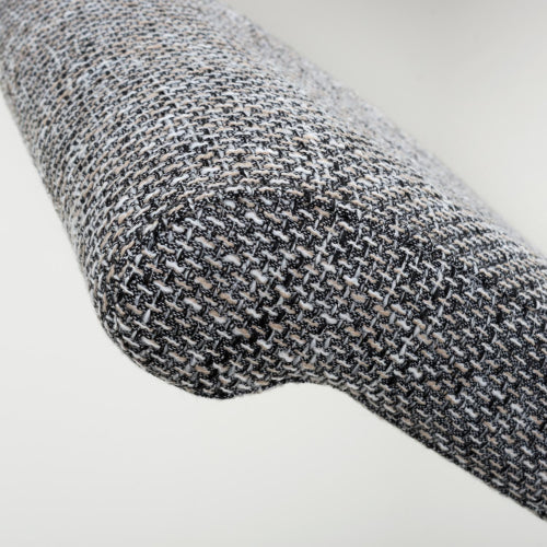 Karta Scroll Back Tweed Grey Dining Chair