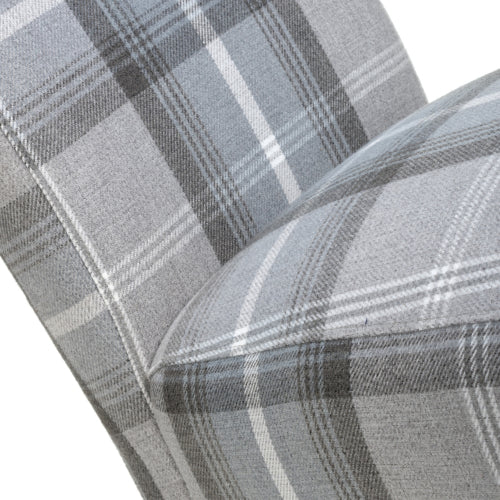 Karta Scroll Back Check Grey Dining Chair