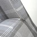 Karta Scroll Back Check Grey Dining Chair
