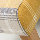 Karta Scroll Back Check Yellow Dining Chair