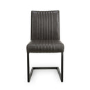 Archer Cantilever Leather Effect Grey Dining Chair